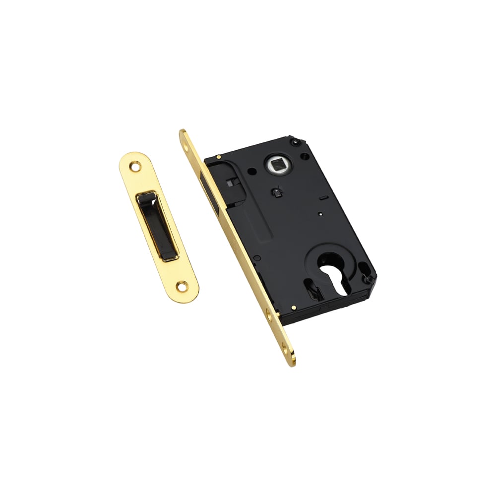 Защелка врезная магнитная под ключевой цилиндр ADDEN BAU KEY-5085 MAG S.GOLD (мат.золото)
