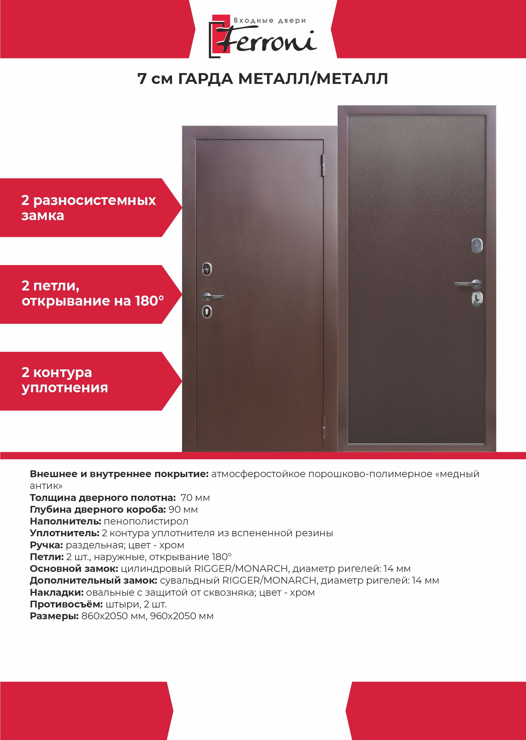 Гарда 7 см Антик Медь мет/мет (ПРОСЕМЬ мет/мет)