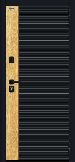 Металлическая дверь Эво/SBlack Black Shell-Wotan Oak/White Silk
