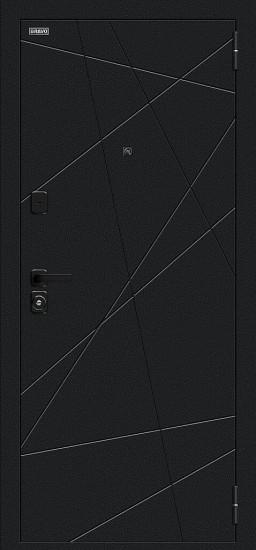 Металлическая дверь Граффити-5/SBlack Букле чёрное/Slate Art