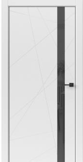 Tamburat Geometry ПДТОч 4304 Белый (стекло чёрное) ABC кромка с 4-х сторон