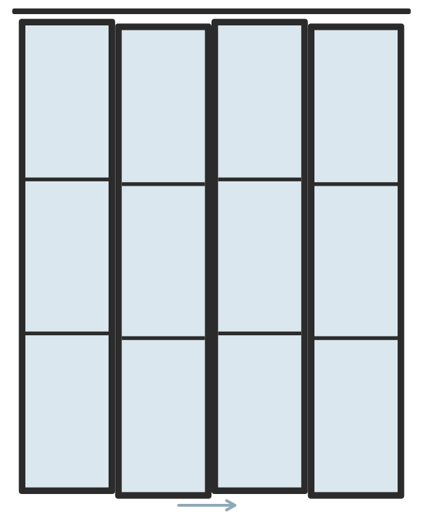 телескопическая LOFT Slim, 4 полотна