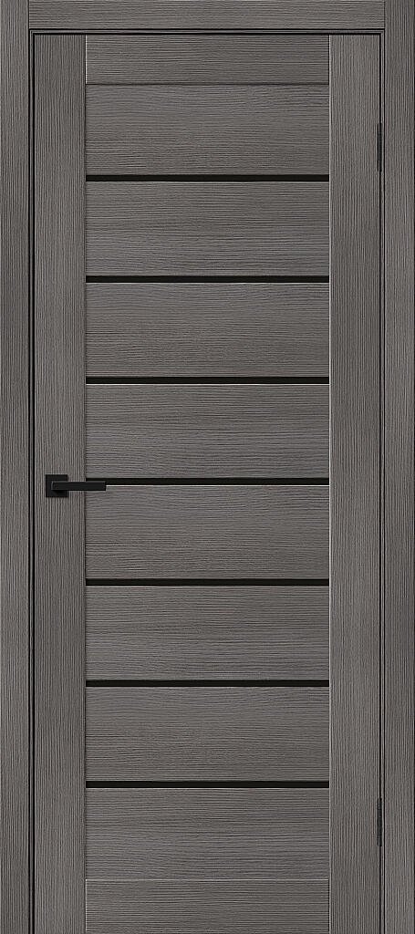 Браво-22 Grey Melinga Black Shine - Серия Bravo X - Двери Эко Шпон