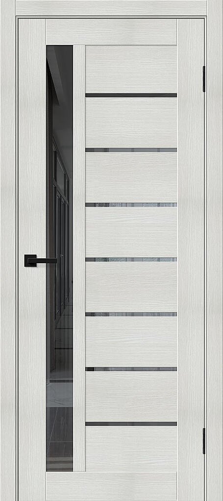Браво-27 Bianco Melinga Mirox Grey - Серия Bravo X - Двери Эко Шпон