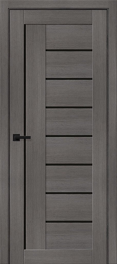 Браво-29 Grey Melinga Black Shine - Серия Bravo X - Двери Эко Шпон
