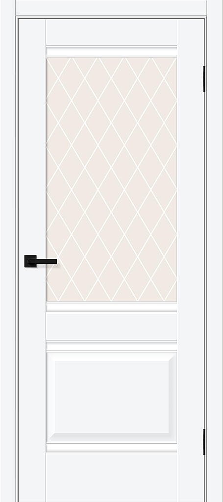 Прима-3 White Silk White Сrystal - Серия Prima - Двери ПЭТ