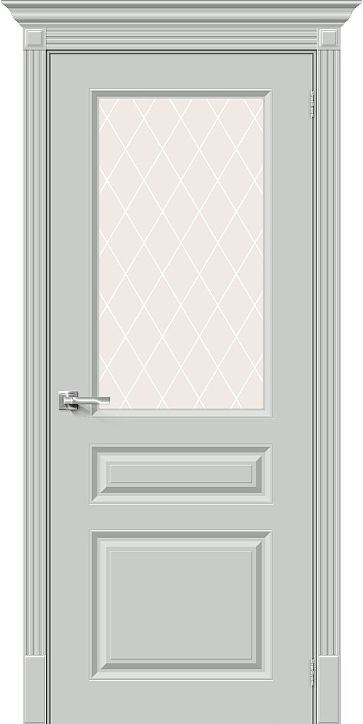 Скинни-15.1 Grace White Сrystal - Серия Skinny - Двери с отделкой эмалью
