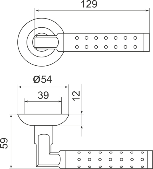 Ручка раздельная R.LD54.Eridan37 (Eridan LD37) SN/CP-3 матовый никель/хром TECH (кв. 8х140) - Левая