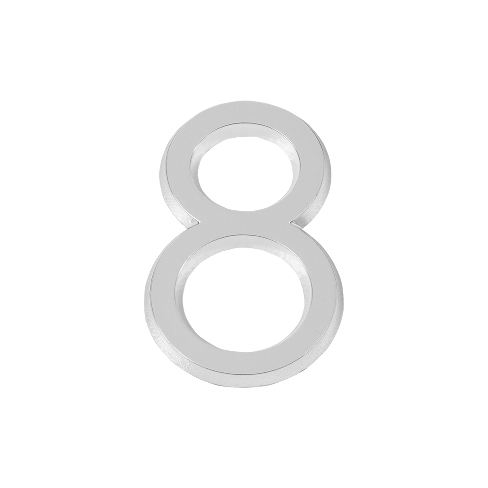 Цифра "8" самоклеящаяся ABS (50х37) (FUARO) CP хром
