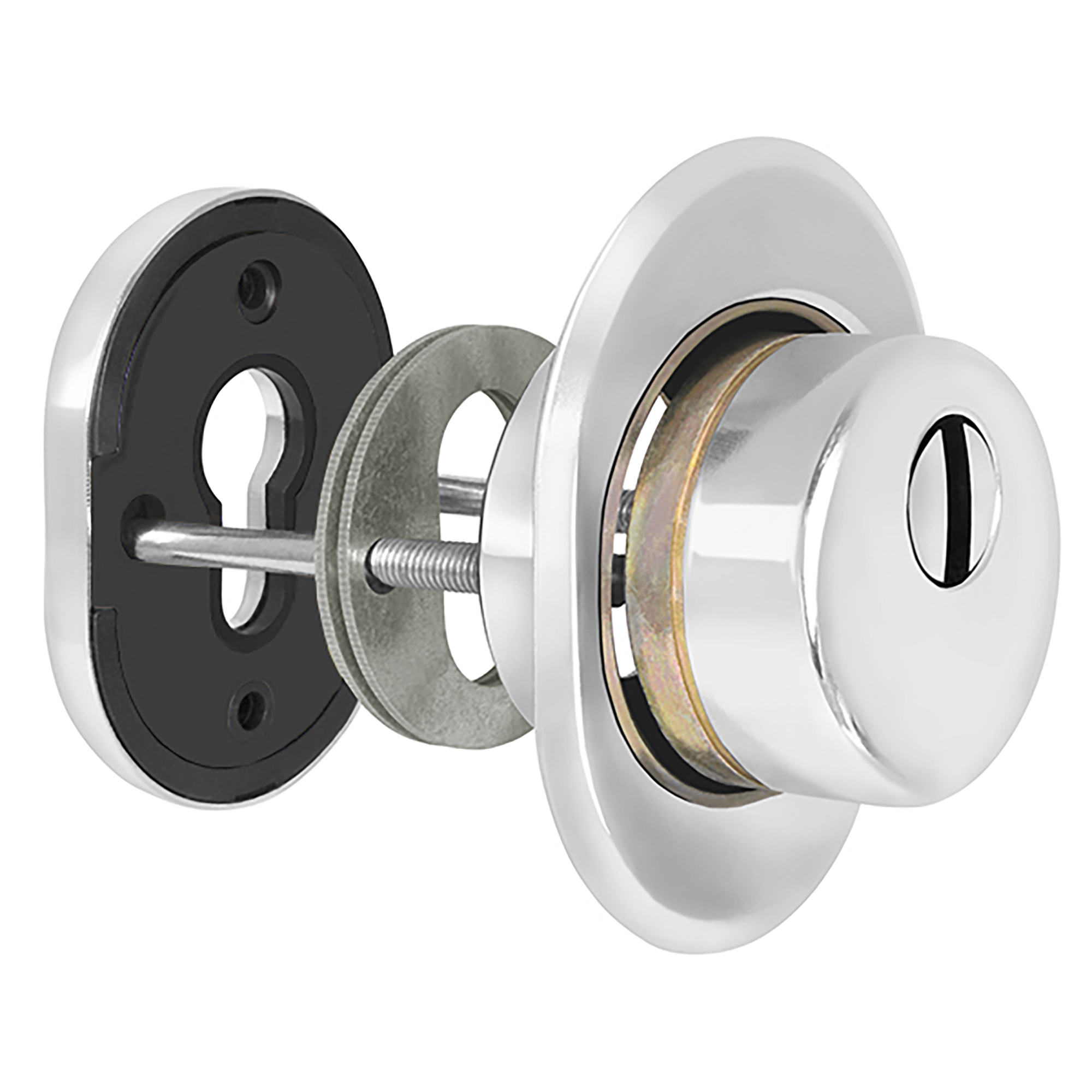 Броненакладка DEF.CRE/OV-set.9726 CP (notch) врезная с чашкой CP-8 хром