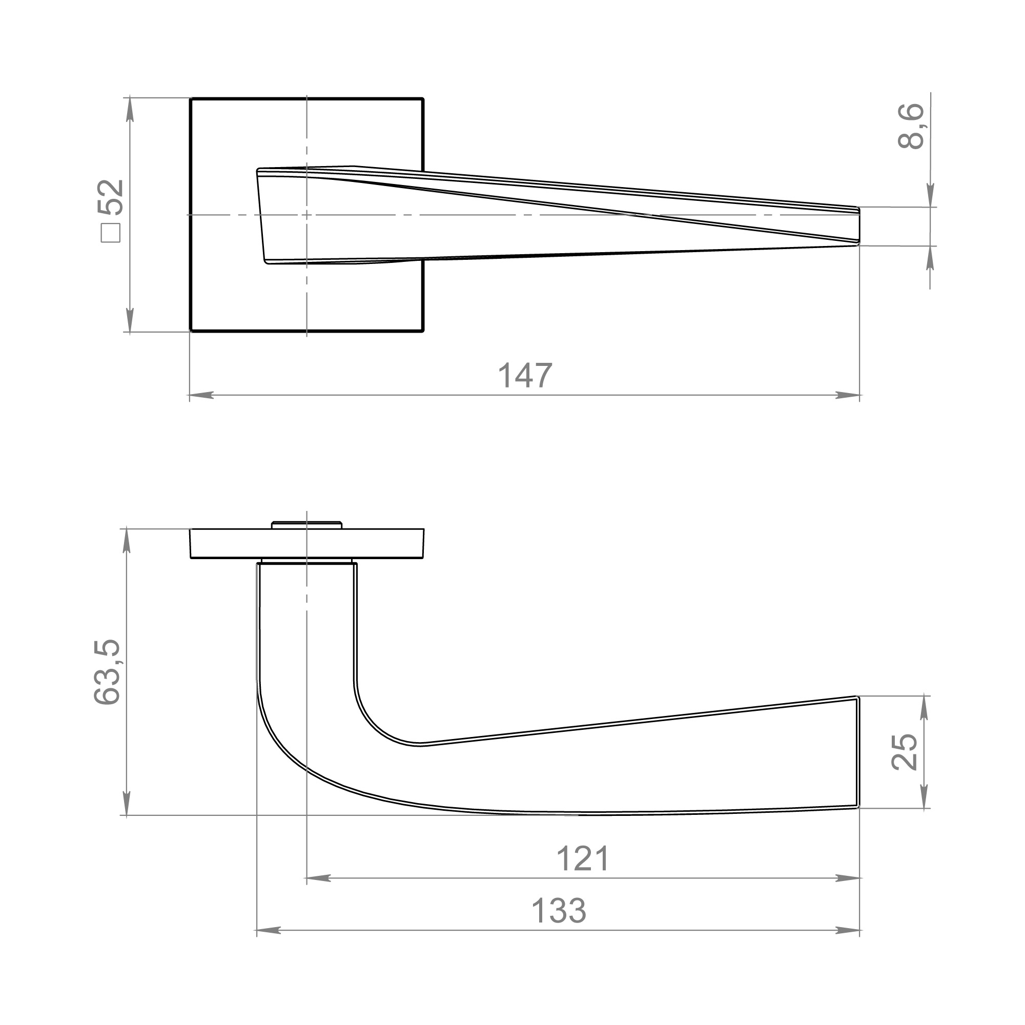 Ручка раздельная K.ZL52.SPIRAL — черный