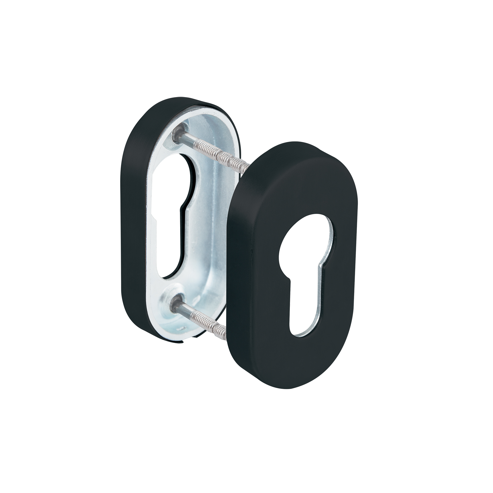 Накладка под цилиндр ET.R.DSS201-02P (DSS-02P-ET) INOX 201 BLACK - Левая
