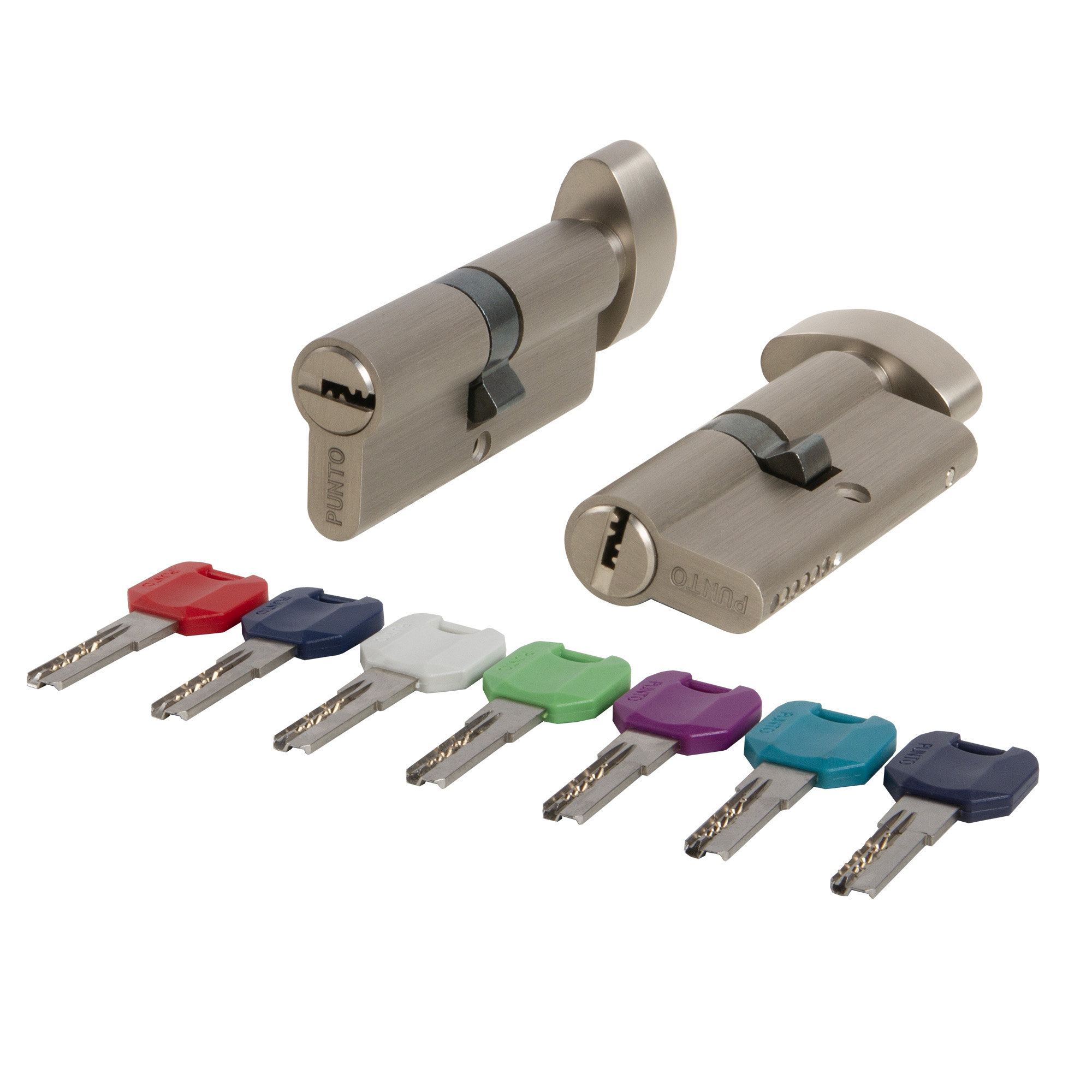 Цилиндровый механизм MaxPro7002Knob90mm(35+10+45) SN никель 7key с вертушкой