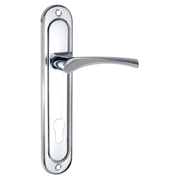 Ручка на планке HANDLE90.CRONA.18-85 CP 8x8x140mm spindle M4 90*25mm screws
