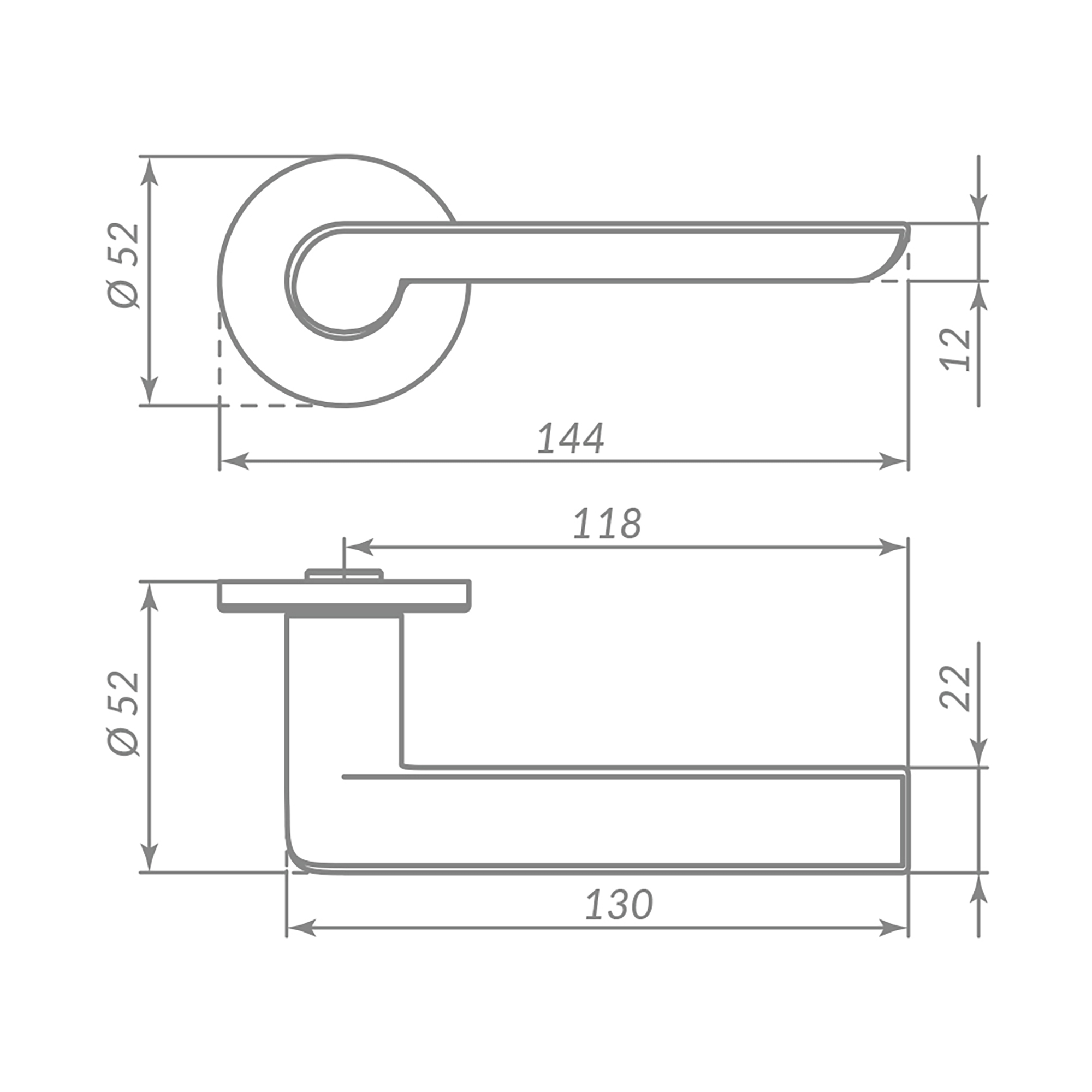 Ручка раздельная R.ARC.R52.STEP — черный